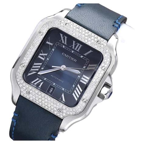 cartier santos gm|cartier santos diamond bezel.